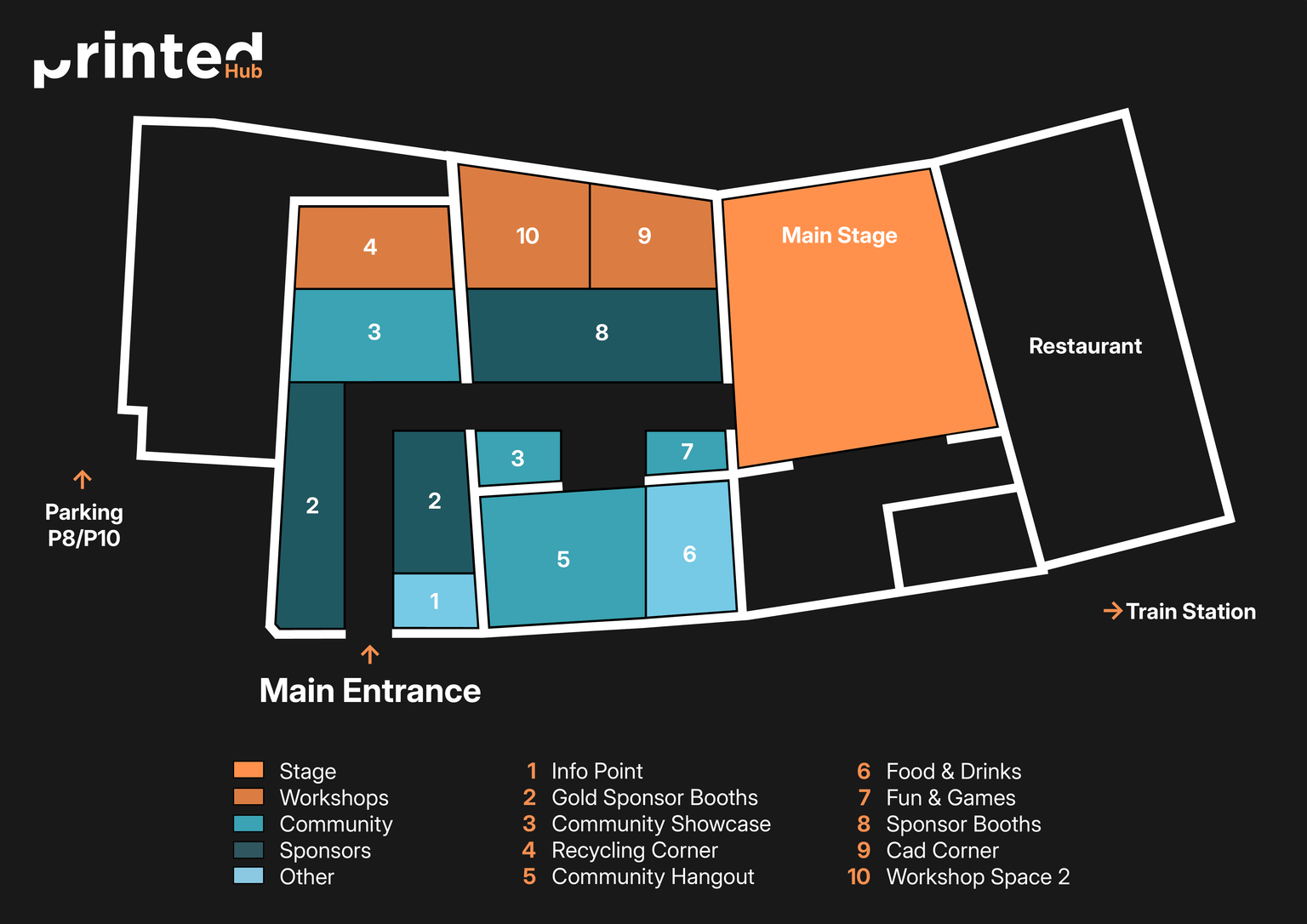 PRINTED Hub 2026 Venue Floorplan